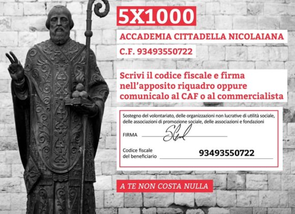 Dona il tuo 5×1000 all’Accademia della Cittadella Nicolaiana